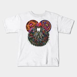 Colorful modern digital abstract geometric wall decoration art Kids T-Shirt